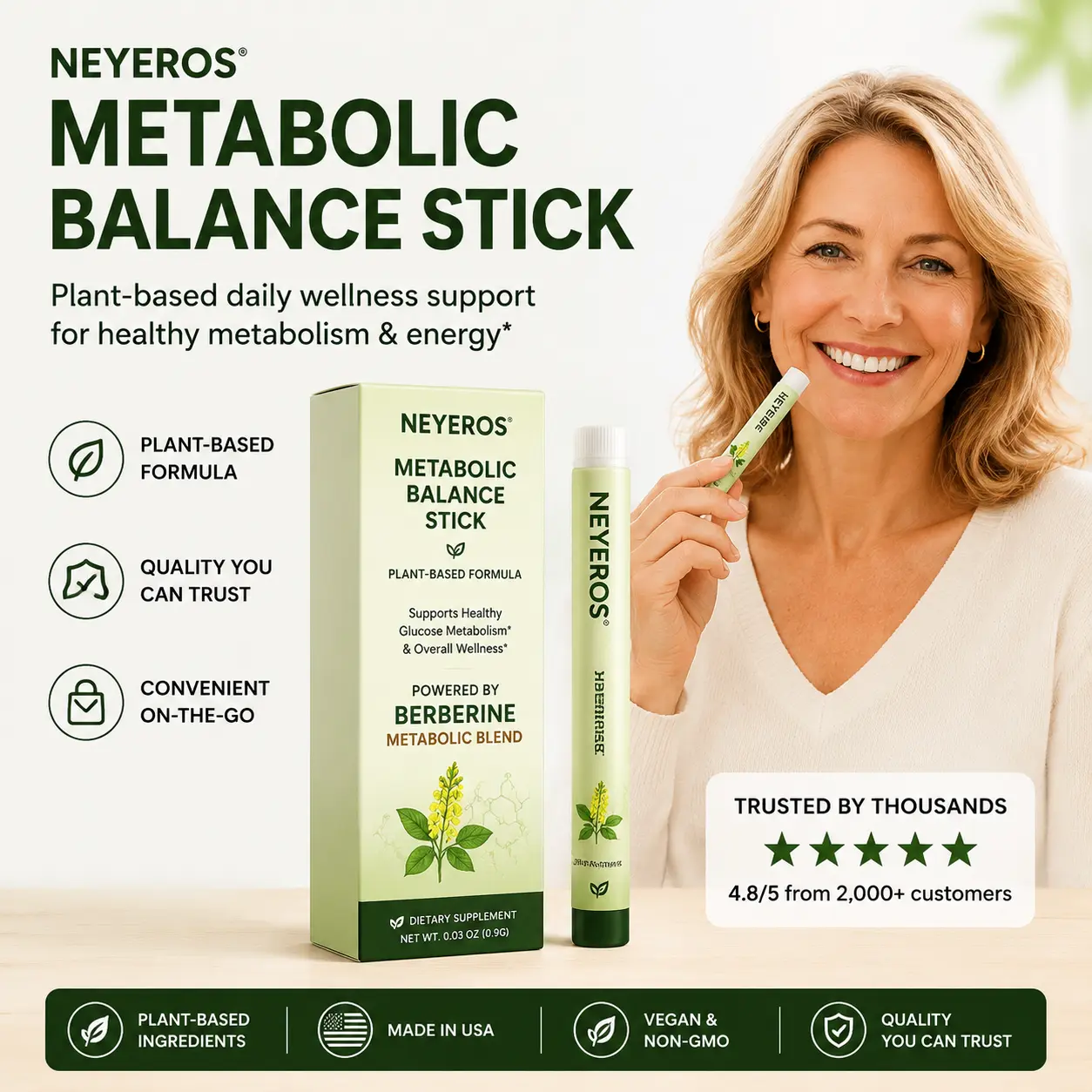 NEYEROS® 6-in-1 Herbal Metabolic Balance Inhalation Stick