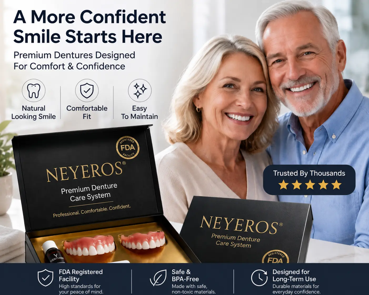 NEYEROS® Advanced FunctionalDentures - Get Your Smile BackWith A Secure & Comfortable Fit
