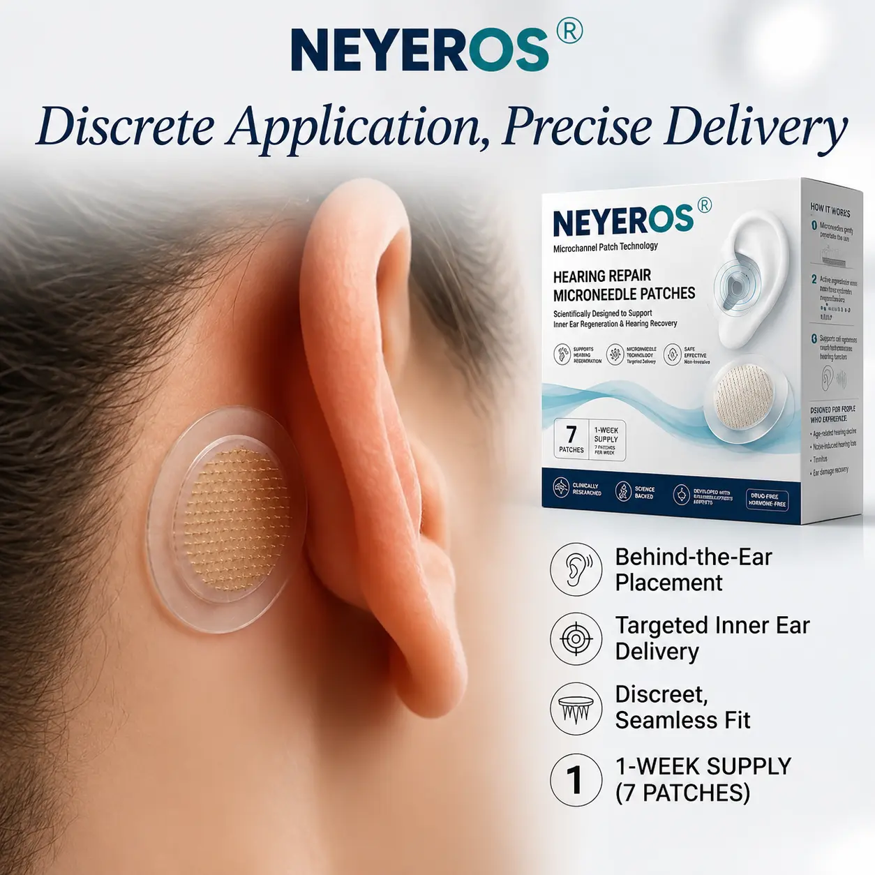 NEYEROS® HEARING REPAIR MICRONEEDLE PATCHES