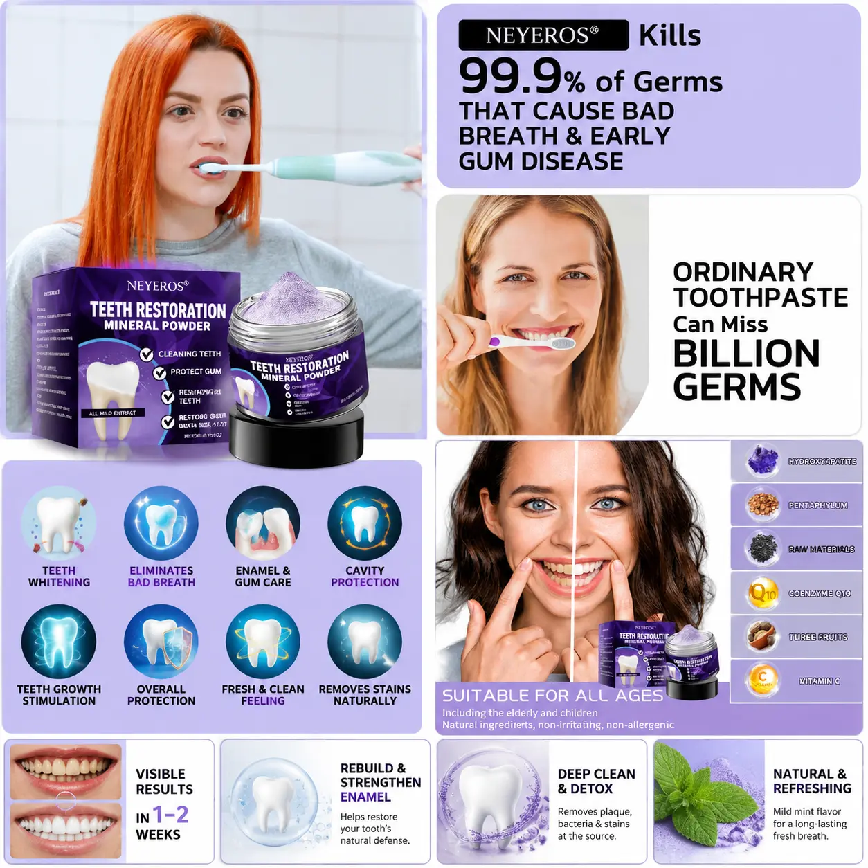 NEYEROS® Tooth Repair Mineral Powder